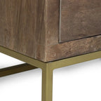 Table de chevet contemporaine en bois au design moderne