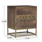 Table de chevet contemporaine en bois au design moderne