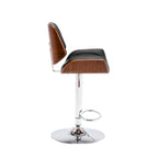 Tabouret de bar réglable en hauteur avec revêtement en PU et piètement chromé