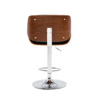 Tabouret de bar réglable en hauteur avec revêtement en PU et piètement chromé