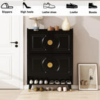 Meuble à chaussures 45H, Boîtes de rangement pour chaussures, Rangement à chaussures d'entrée 2 tiroirs