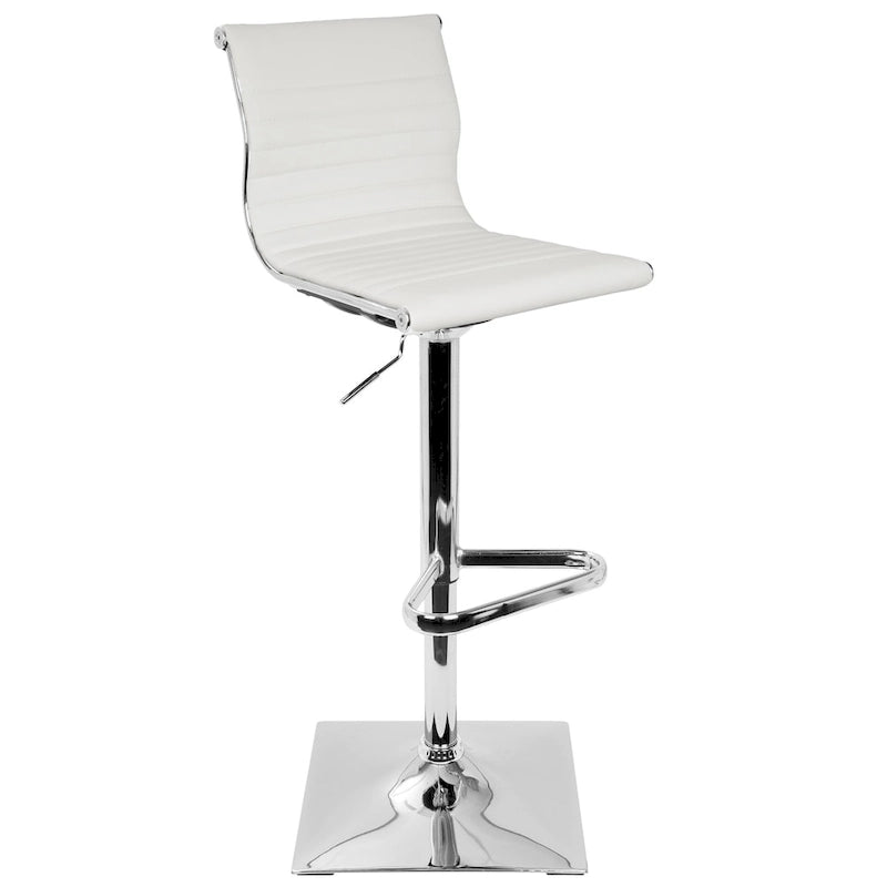 Tabouret de bar réglable contemporain en similicuir