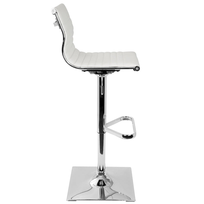 Tabouret de bar réglable contemporain en similicuir
