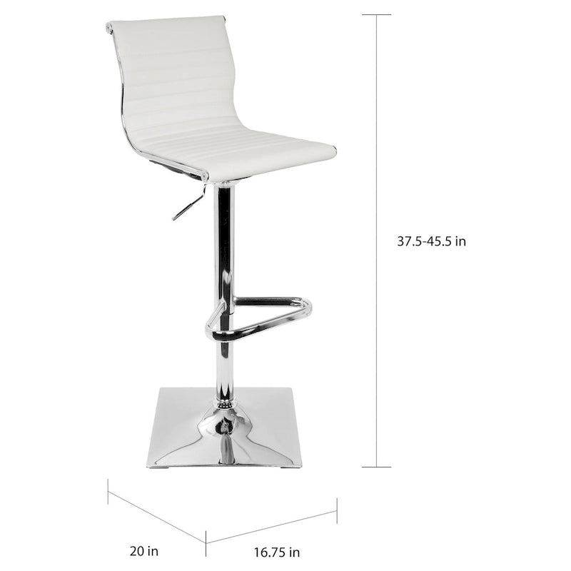 Tabouret de bar réglable contemporain en similicuir