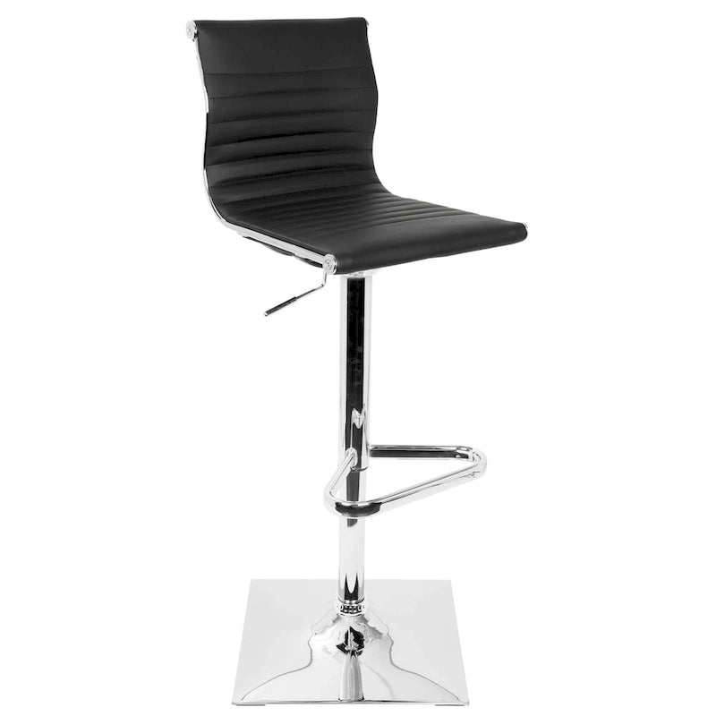 Tabouret de bar réglable contemporain en similicuir