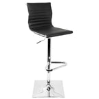 Tabouret de bar réglable contemporain en similicuir