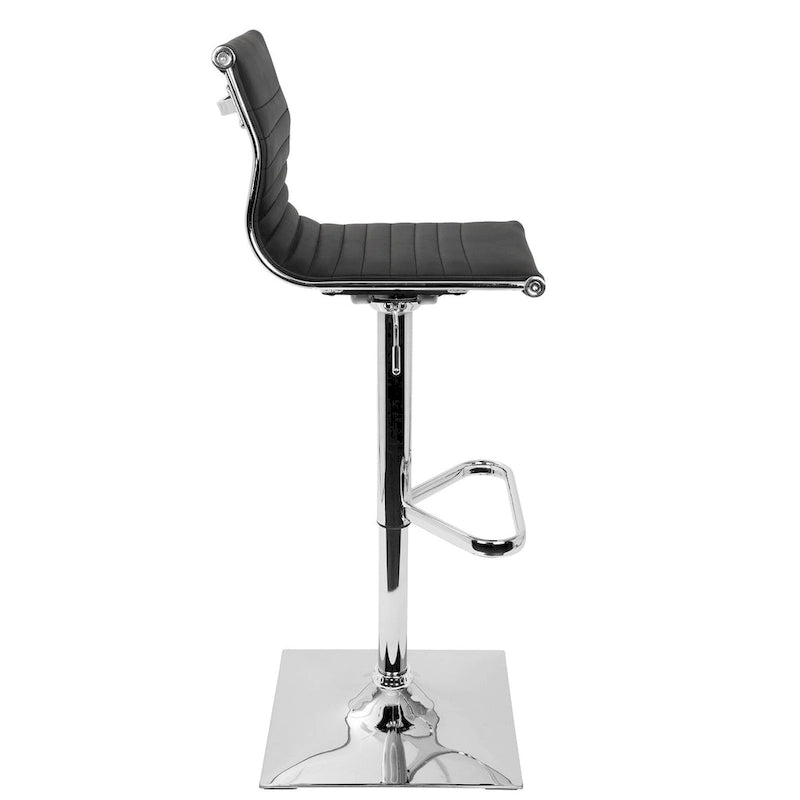 Tabouret de bar réglable contemporain en similicuir