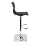Tabouret de bar réglable contemporain en similicuir