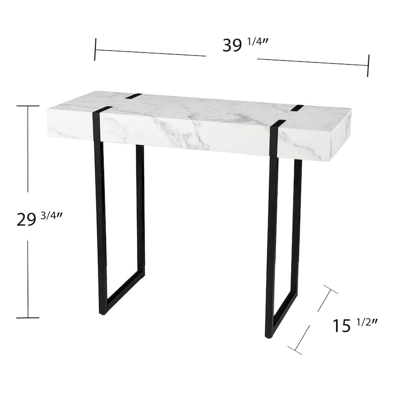 Console moderne en faux marbre au design contemporain