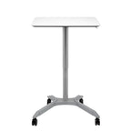 Chariot de bureau mobile pour ordinateur portable réglable en hauteur pneumatiquement de 28 pouces
