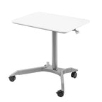 Chariot de bureau mobile pour ordinateur portable réglable en hauteur pneumatiquement de 28 pouces
