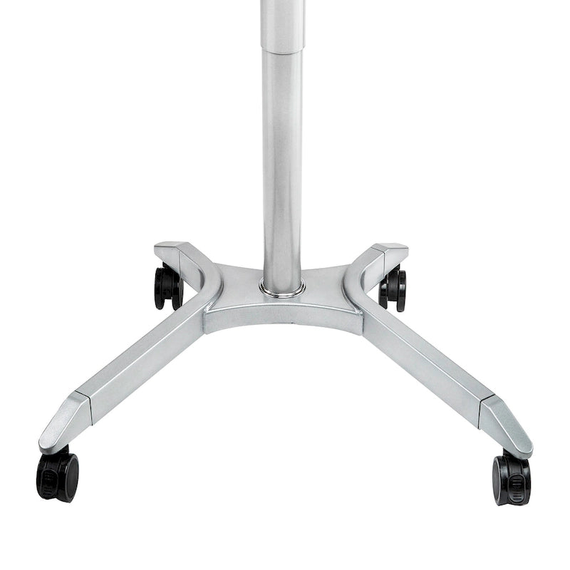 Chariot de bureau mobile pour ordinateur portable réglable en hauteur pneumatiquement de 28 pouces