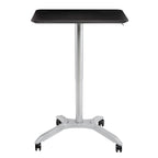 Chariot de bureau mobile pour ordinateur portable réglable en hauteur pneumatiquement de 28 pouces