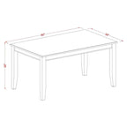 Table à manger rectangulaire avec chaises en similicuir noir