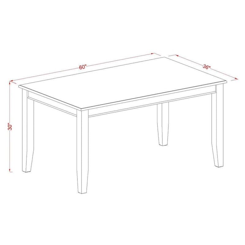 Table à manger rectangulaire avec chaises en similicuir noir