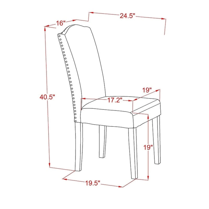 Table à manger rectangulaire avec chaises en similicuir noir