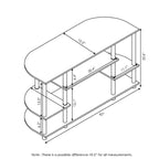 Meuble TV d'angle au design simple avec disposition peu encombrante