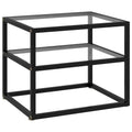  Console Table Transparent 19.7x15.7x15.7 Tempered Glass - 19.7 x 15.7 x 15.7