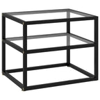  Console Table Transparent 19.7x15.7x15.7 Tempered Glass - 19.7 x 15.7 x 15.7