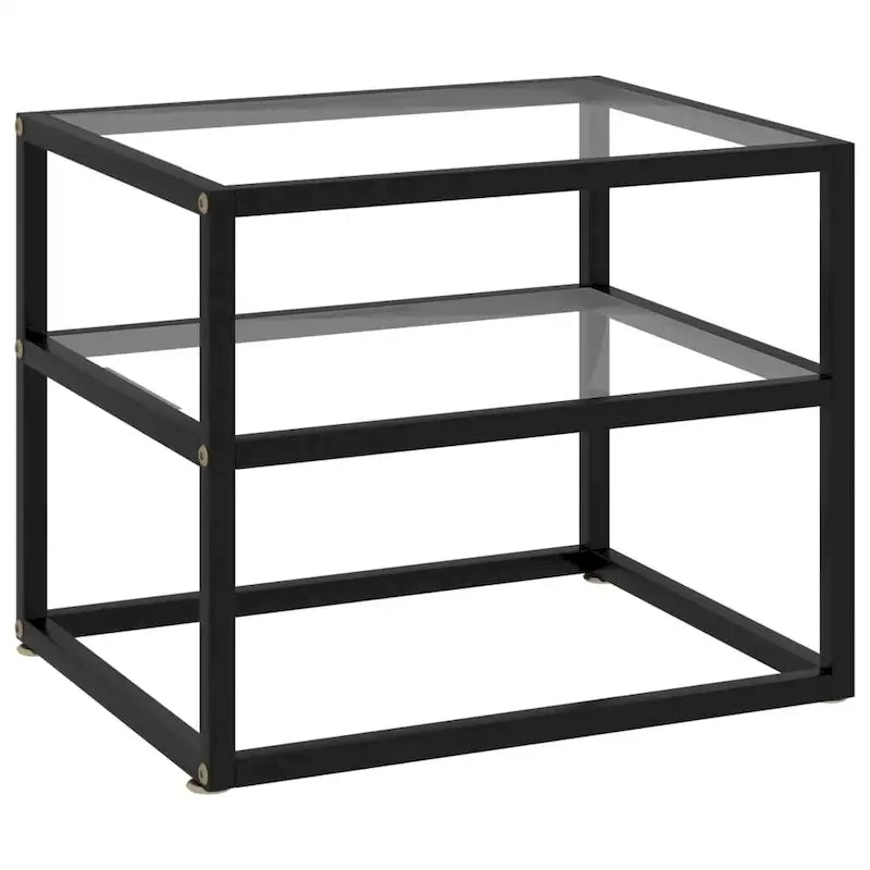  Console Table Transparent 19.7x15.7x15.7 Tempered Glass - 19.7 x 15.7 x 15.7