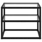 Console en verre trempé transparent, 19,7x15,7x15,7