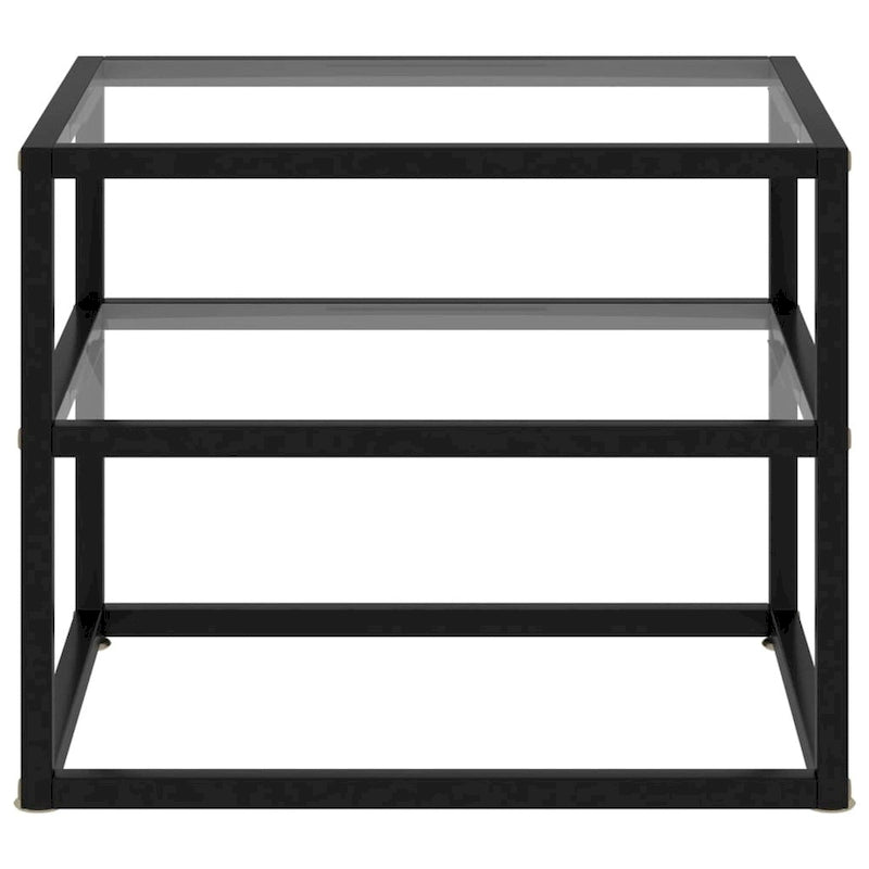 Console en verre trempé transparent, 19,7x15,7x15,7