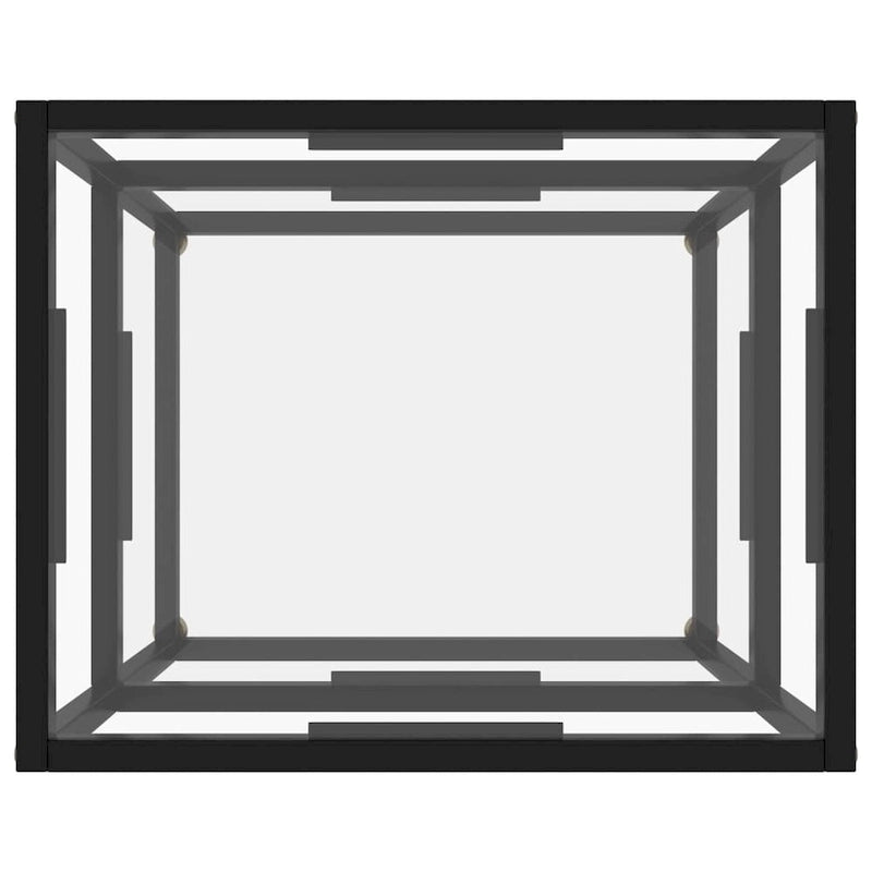 Console en verre trempé transparent, 19,7x15,7x15,7