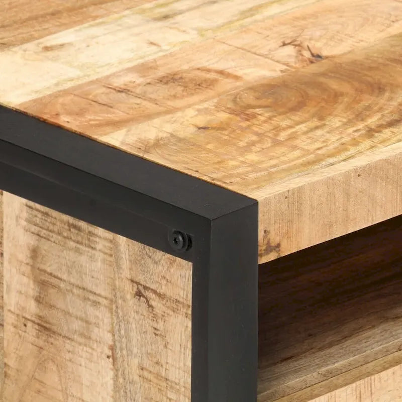 Table basse et table d'appoint en bois massif pour le salon