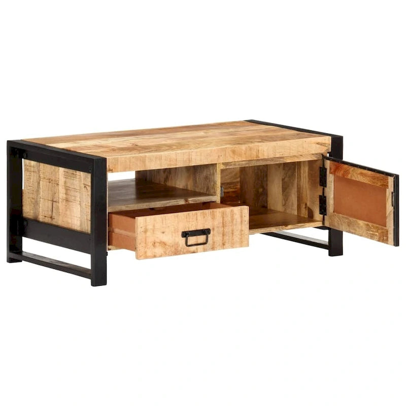 Table basse et table d'appoint en bois massif pour le salon