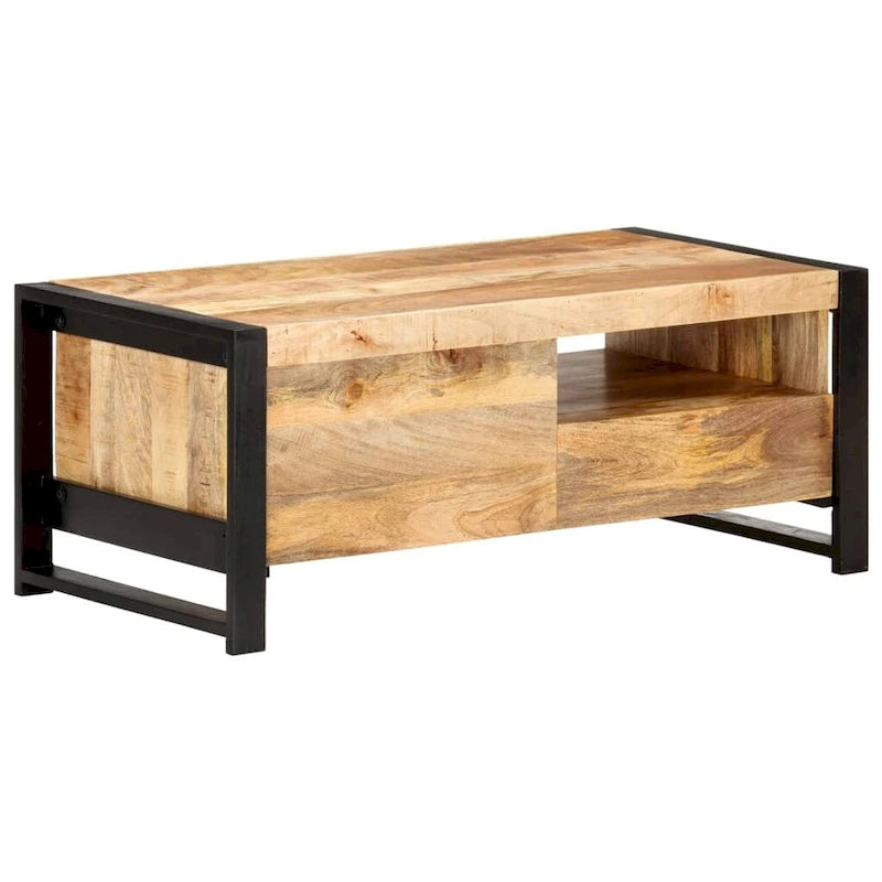Table basse et table d'appoint en bois massif pour le salon