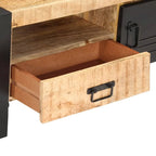Table basse et table d'appoint en bois massif pour le salon