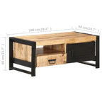 Table basse et table d'appoint en bois massif pour le salon