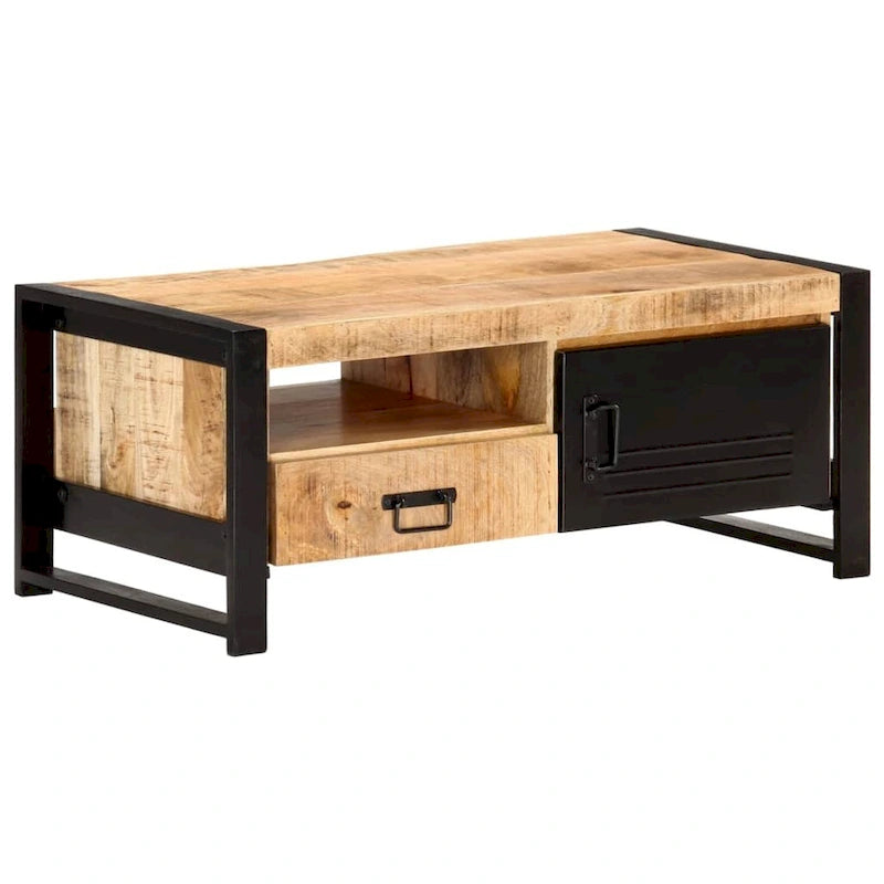 Table basse et table d'appoint en bois massif pour le salon