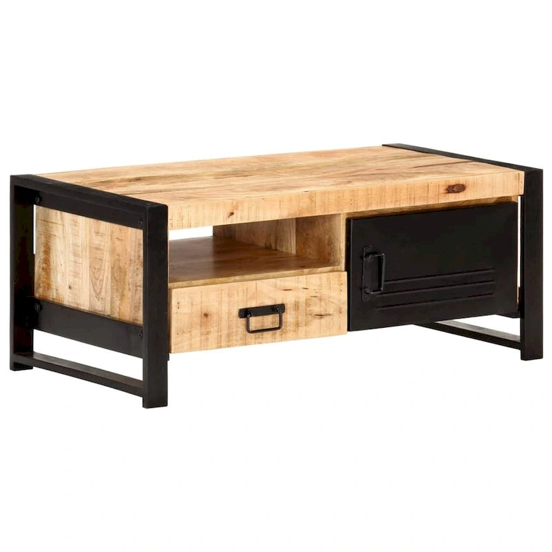 Table basse et table d'appoint en bois massif pour le salon