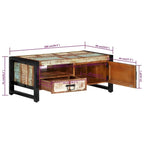 Table basse et table d'appoint en bois massif pour le salon