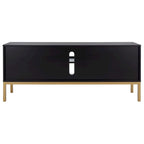 Meuble TV en rotin avec étagère ouverte, 54L x 15P x 22H