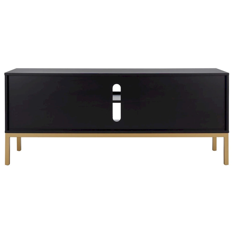 Meuble TV en rotin avec étagère ouverte, 54L x 15P x 22H