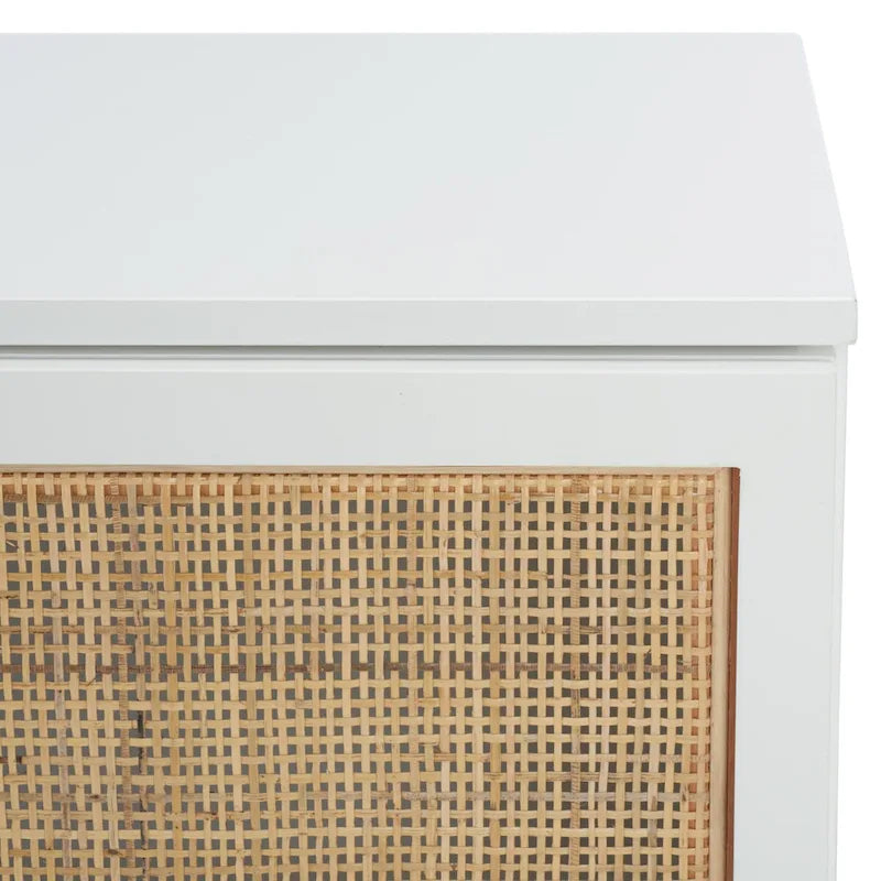 Meuble TV en rotin avec étagère ouverte, 54L x 15P x 22H