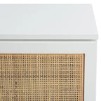 Meuble TV en rotin avec étagère ouverte, 54L x 15P x 22H