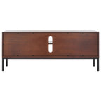 Meuble TV en rotin avec étagère ouverte, 54L x 15P x 22H