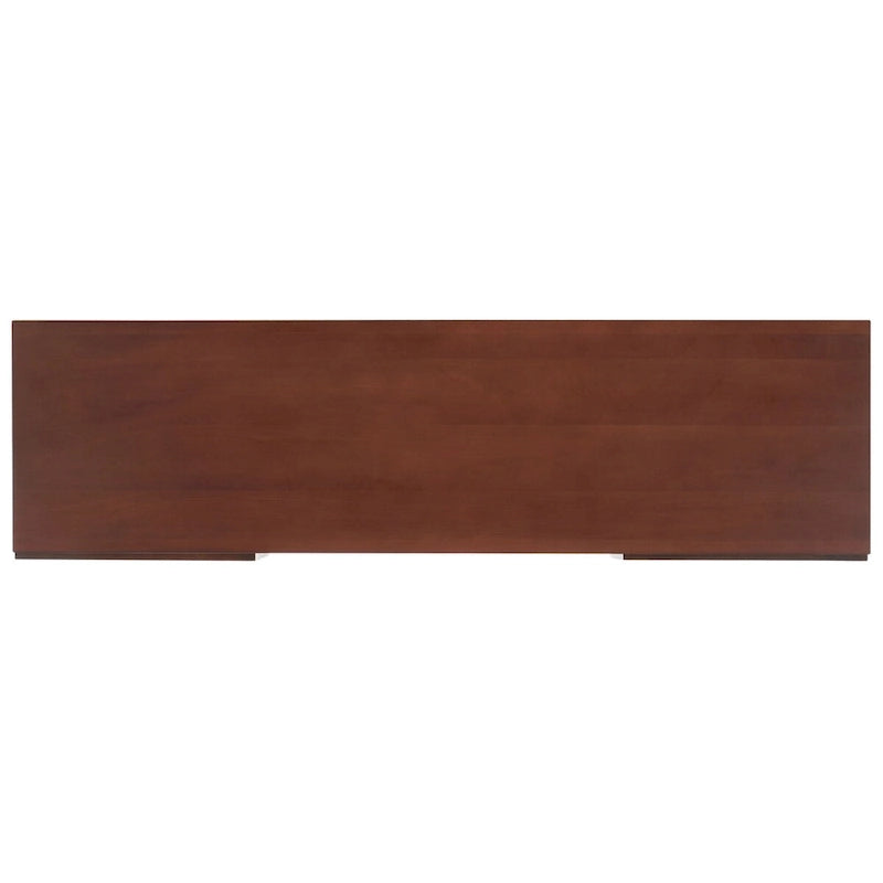 Meuble TV en rotin avec étagère ouverte, 54L x 15P x 22H