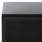 Meuble TV en rotin avec étagère ouverte, 54L x 15P x 22H