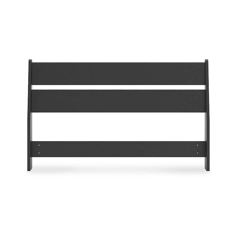 Tête de lit noire avec 2 tables de chevet assorties
