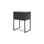 Tête de lit noire avec 2 tables de chevet assorties