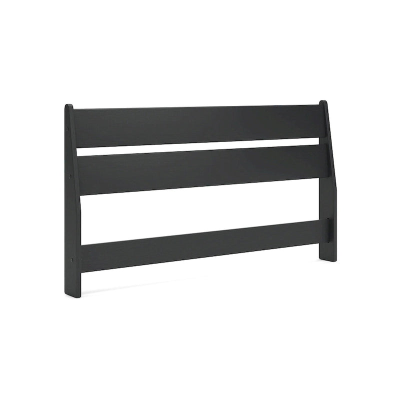Tête de lit noire avec 2 tables de chevet assorties