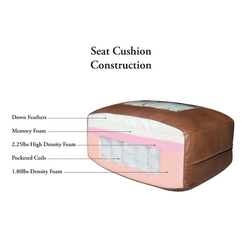 Canapé Chesterfield en cuir pleine fleur avec fauteuil d'appoint assorti