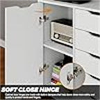 Commode 5 tiroirs avec 1 porte - 14.2P x 28.7L x 29.53H