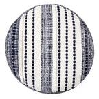 Pouf Rond 100% Coton Bleu 18 Pouces