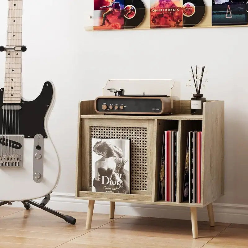 Meuble Tourne-disque Grand Format - 15.74P x 25.98L x 25.19H