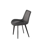 Chaises de salle à manger marron Mid-Century (Lot de 2) Chaises d'appoint rembourrées en similicuir